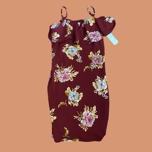 Floral bodycon dress size xl